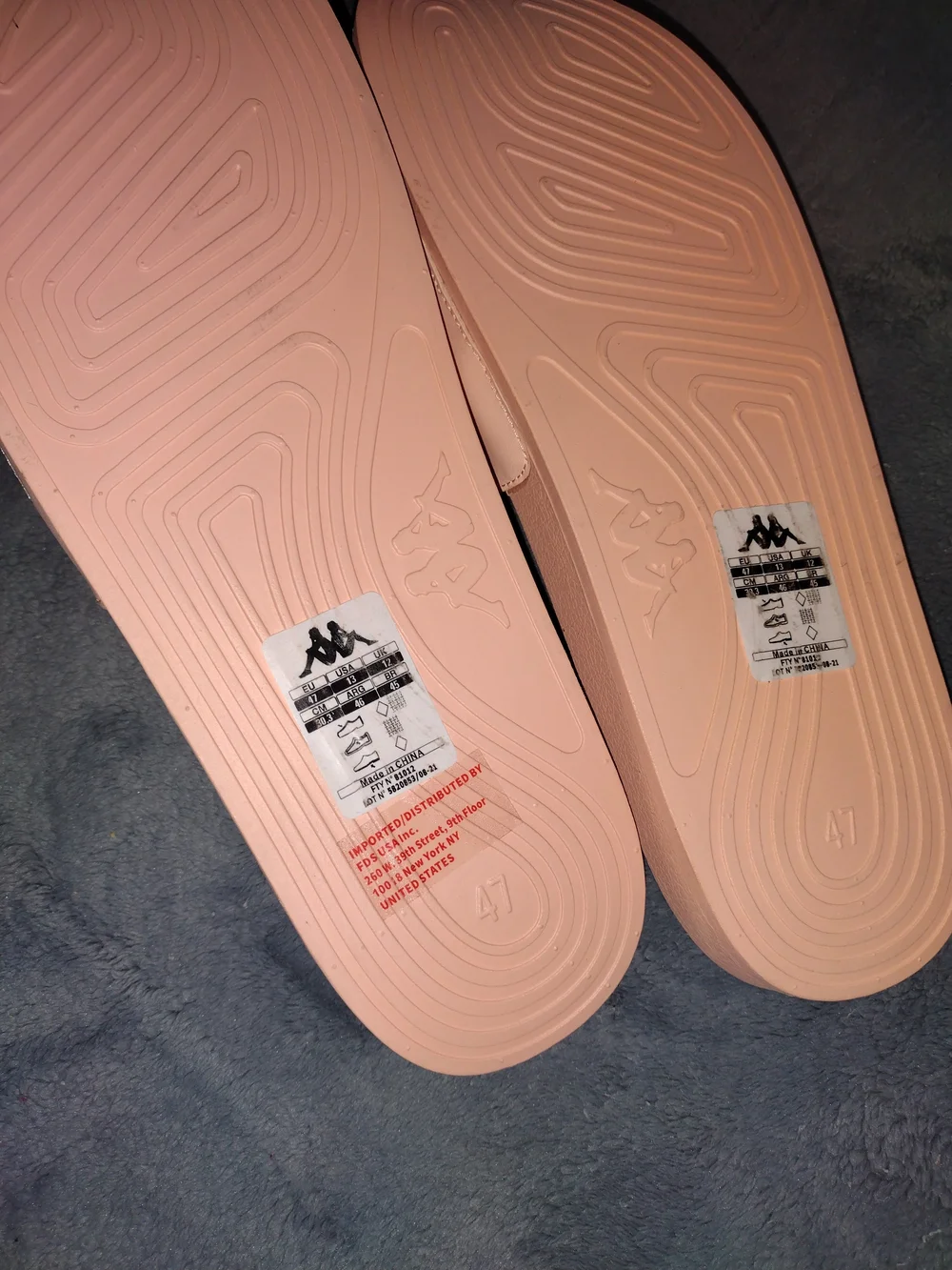 New With Box Kappa Pink Slide Sandals Sz 13